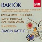 Sonata per due pianoforti e percussioni - Concerto per due pianoforti e percussioni - CD Audio di Bela Bartok,Simon Rattle,Katia Labèque,Marielle Labèque,City of Birmingham Symphony Orchestra