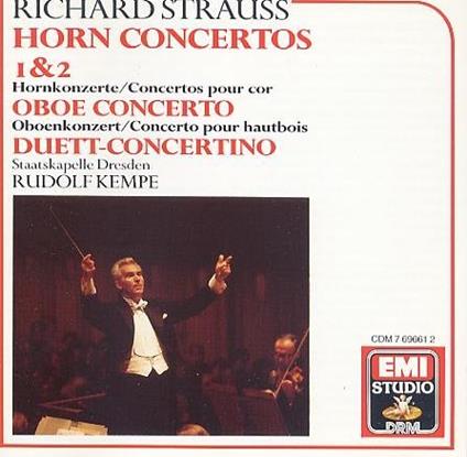 Strauss: Concerti Per Corno N. 1 & 2, Concerto Per Oboe / Rudolf Kempe - CD - CD Audio di Richard Strauss