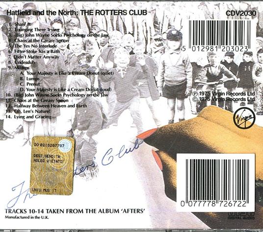 The Rotters Club - CD Audio di Hatfield and the North - 2