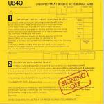 Signing Off - CD Audio di UB40