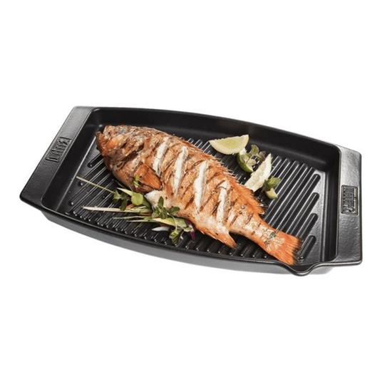 Weber Piastra Rastremata In Ceramica Per Barbecue 47 x 28 Cm Nero