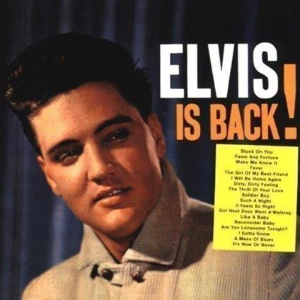 Elvis Is Back - CD Audio di Elvis Presley