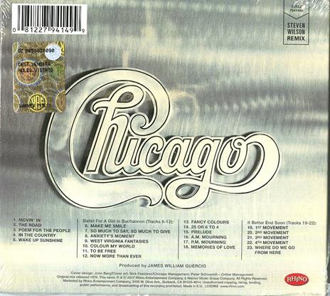 Chicago II (Steven Wilson Remix) - CD Audio di Chicago - 2