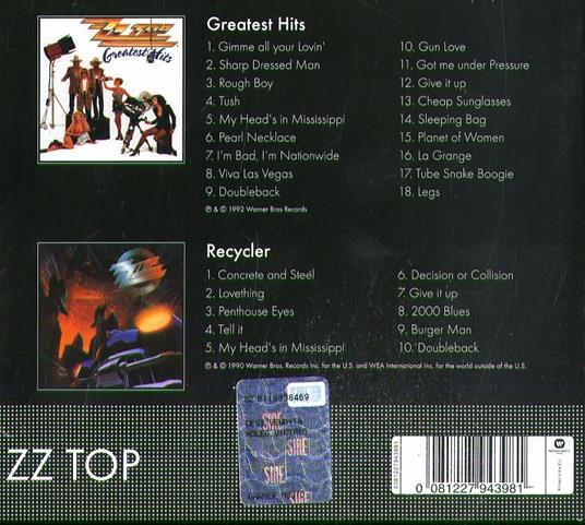 Greatest Hits - Recycler - CD Audio di ZZ Top - 3