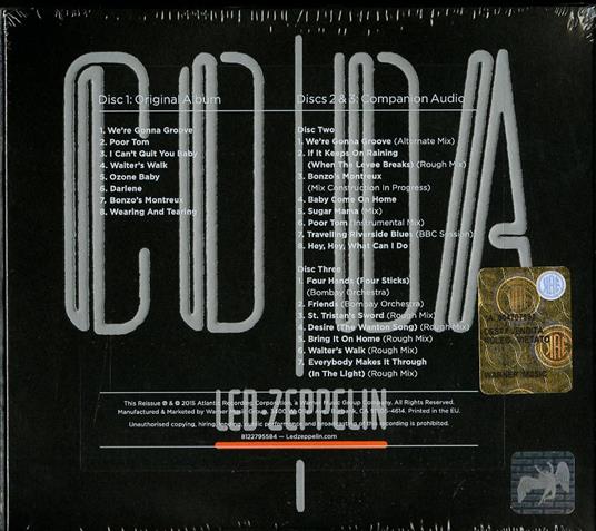 Coda (Deluxe Edition) - CD Audio di Led Zeppelin - 3