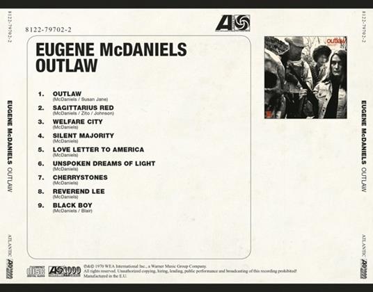 Outlaw (Japan Atlantic) - CD Audio di Eugene McDaniels - 2