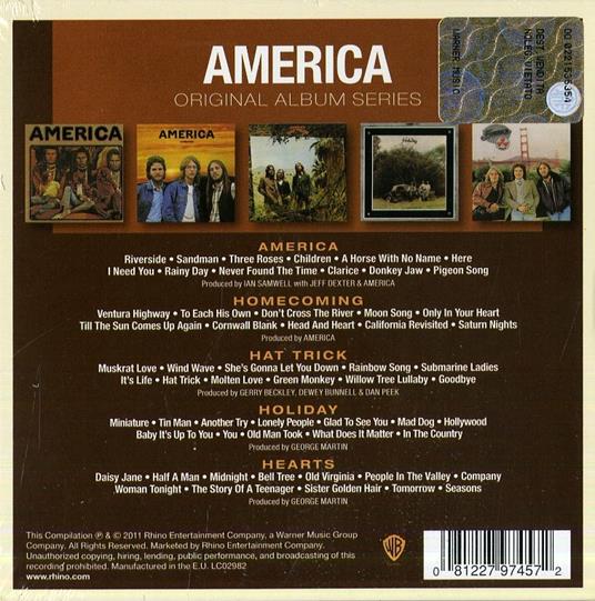 Original Album Series - CD Audio di America - 2