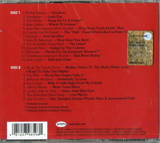 Woodstock. 40 Years on - CD Audio - 2