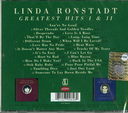Greatest Hits 1&2 - CD Audio di Linda Ronstadt - 2