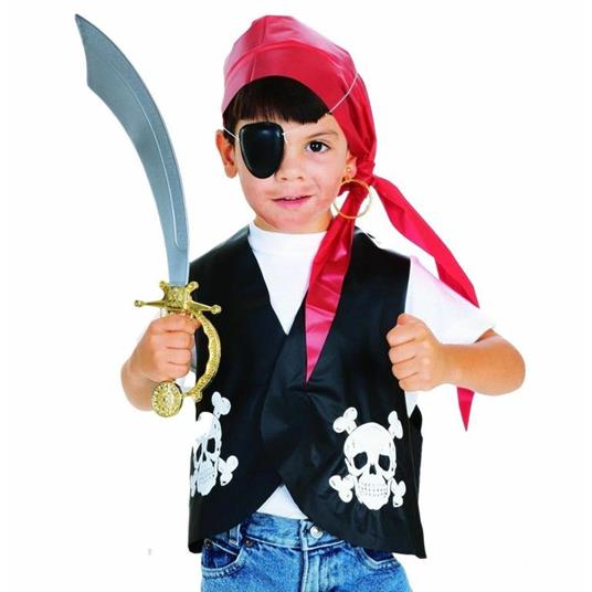 Costume Kit Pirata Accessori Veste Bandana Orecchino Carnevale Rubie's
