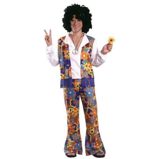 Costume Hippie Uomo Figlio dei Fiori Taglia Unica - 2