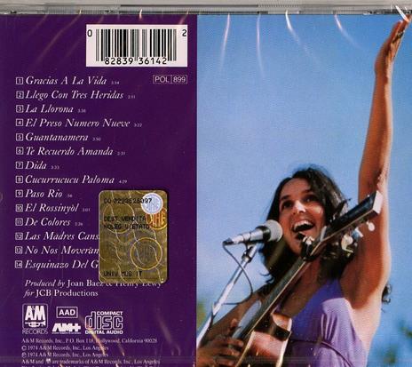 Gracias a la vida - CD Audio di Joan Baez - 2