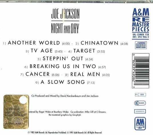 Night and Day - CD Audio di Joe Jackson - 2