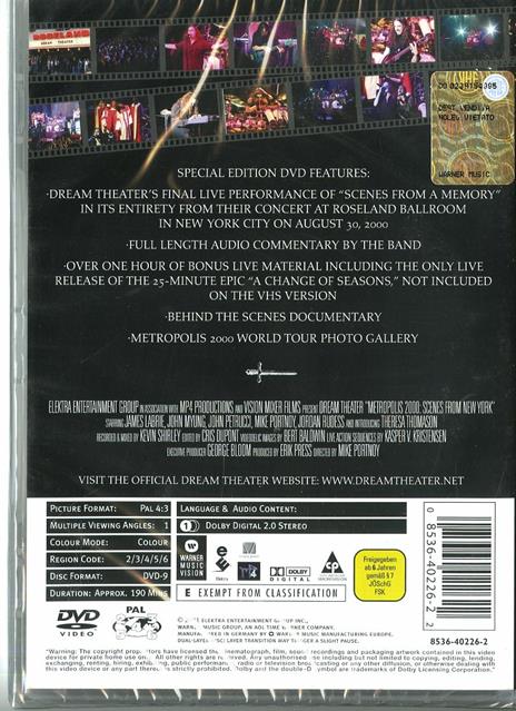 Dream Theater. Metropolis 2000 (DVD) - DVD di Dream Theater - 2