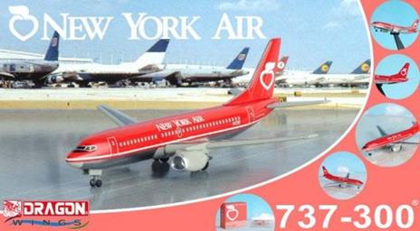 New York Air 737-300 Vintage With Clear Box 1:400 Plastic Model Kit Ripdwi 55545 - 2