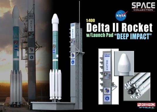 Delta Ii Rocket With Launch Pad Deep Impact 1:400 Plastic Model Kit Ripdwi 56243