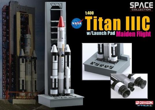 Titan Iii C With Launch Pad Maiden Flight 1:400 Plastic Model Kit Ripdwi 56341