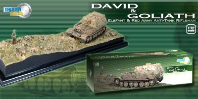 David & Goliath Elefant & Red Army Anti-Tank Rifleman 1:72 Plastic Model Kit Ripdar 60221