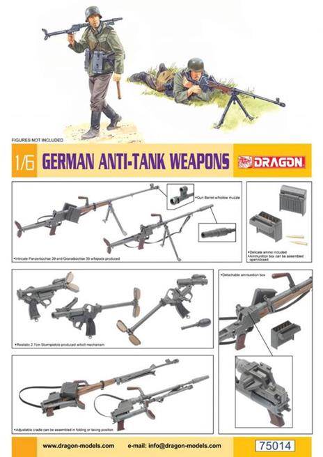 German Anti-Tank Weapons Rifle - Armi Anticarro Tedesche 1:6 D75014 - 2