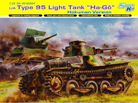 IJA Type 95 Light Tank "Ha-Go" Hokuman Version Carro Armato 1:35 Plastic Model Kit D6777