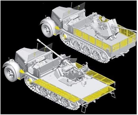 Sd.Kfz.7/2 3.7cm Flak 37 W/Armor Cab Or Sd.Kfz.7/2 3.7cm Flak 36 Scala 1/35 (DR6953) - 4