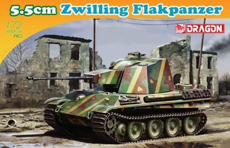 5.5Cm Zwilling Flakpanzer 1:72 Plastic Model Kit D7488