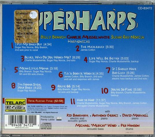 Superharps - CD Audio di James Cotton,Charlie Musselwhite,Billy Branch - 2