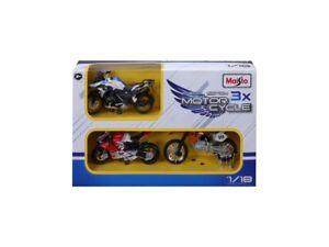 3 PACK MOTO 1:18