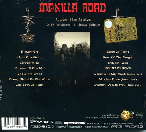 Open the Gates (Digipack) - CD Audio di Manilla Road - 2