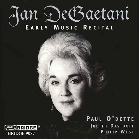 Jan DeGaetani: Early Music Recital - CD Audio