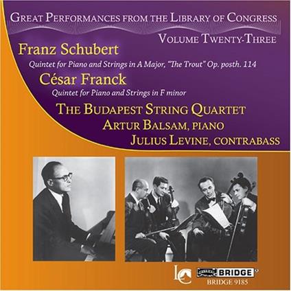 Quintets For Piano & Stri - CD Audio di Schubert-Franck