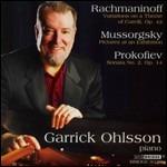 Variazioni su un tema di Corelli / Sonata per pianoforte n.2 / Quadri di un'esposizione - CD Audio di Modest Mussorgsky,Sergei Prokofiev,Sergei Rachmaninov,Garrick Ohlsson