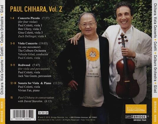 Viola Concerto & Music For Viola - CD Audio di P. Chihara - 2