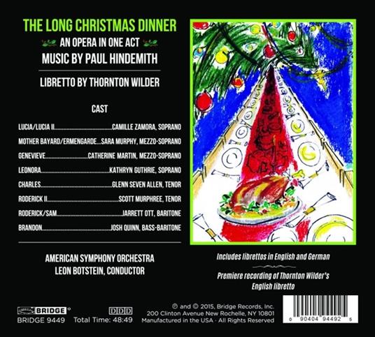 Long Christmas Dinner - CD Audio di Paul Hindemith - 3