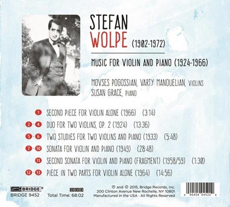 Musica per Violino vol.7 - CD Audio di Stefan Wolpe - 2