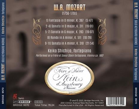 Solo Keyboard Works - CD Audio di Wolfgang Amadeus Mozart,Keiko Shichijo - 2