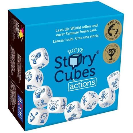 Rory's Story Cubes Actions (azzurro) - Base - Multi (ITA). Gioco da tavolo