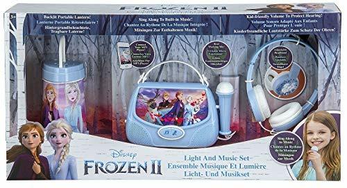 Ekids Disney Frozen 2  FR-300  Set di musica e luce, composto da luce notturna, boombox karaoke e cuffie