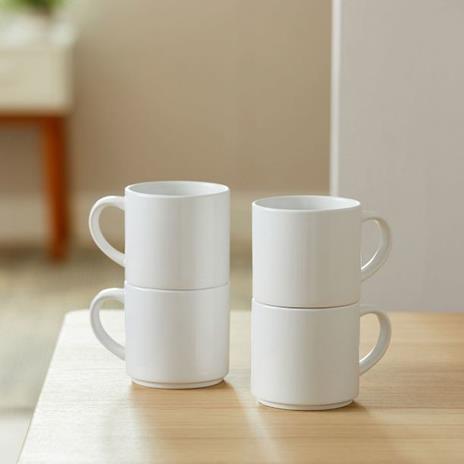 Cricut Stackable Ceramic, White-10 oz/300 ml (4 ct) Mug Blanks, White - 7