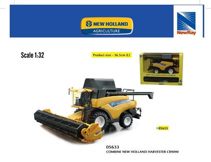 Mietitrebbia New Holland CR9090 Combine 1:32 Die-Cast Model NY05633