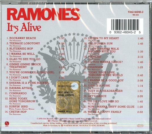 It's Alive - CD Audio di Ramones - 2