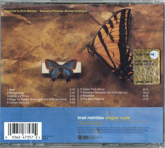 Elegiac Cycle - CD Audio di Brad Mehldau - 2