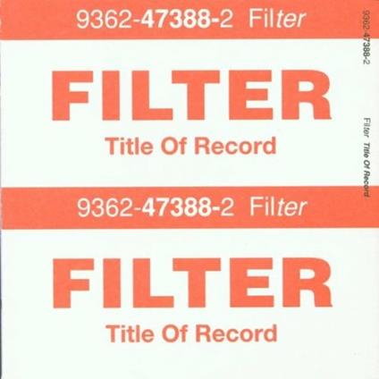 Title Of Record - CD Audio di Filter