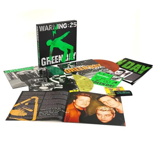 Warning (25th Anniversary Box Set Edition: 5 Vinili verde galassia + giallo marmorizzato e arancione galassia e accessori) - Vinile LP di Green Day