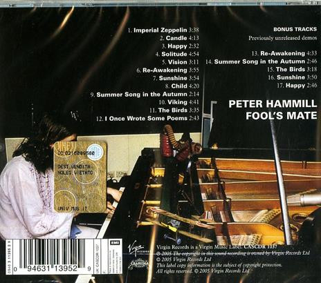 Fool's Mate ( + Bonus Tracks) - CD Audio di Peter Hammill - 2