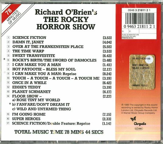 The Rocky Horror Show (Colonna sonora) - CD Audio - 2