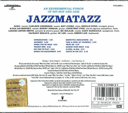 Jazzmatazz volume I - CD Audio di Guru - 2