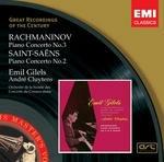 Concerto per pianoforte n.3 / Concerto per pianoforte n.2 - CD Audio di Sergei Rachmaninov,Camille Saint-Saëns,André Cluytens,Emil Gilels,Orchestre de la Société des Concerts du Conservatoire