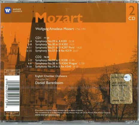 Sinfonie n.29, n.31, n.33, n.34, n.38, n.39 - CD Audio di Wolfgang Amadeus Mozart,Daniel Barenboim - 2