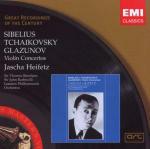 Concerti per violino - CD Audio di Jean Sibelius,Pyotr Ilyich Tchaikovsky,Alexander Glazunov,Jascha Heifetz,Sir John Barbirolli,Sir Thomas Beecham,London Philharmonic Orchestra